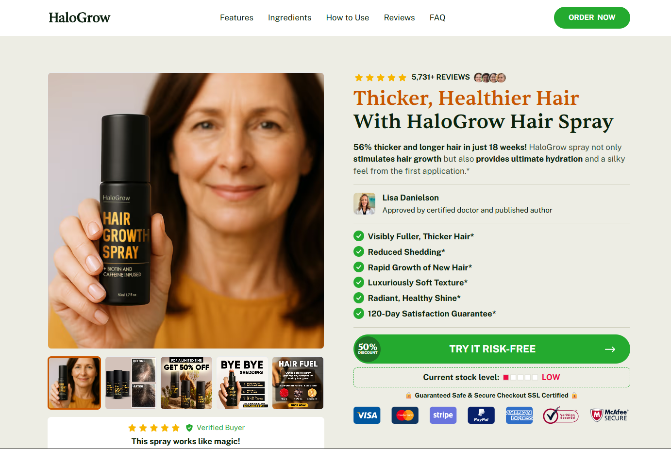 HaloGrow Hair Growth Spray Australia